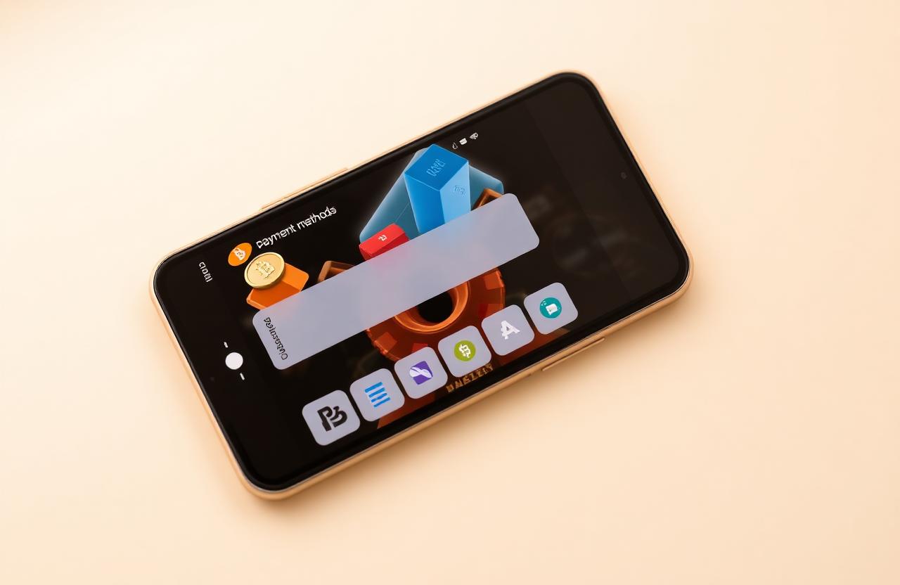 Smartphone mostrando métodos de pago aceptados por casinos con licencia Anjouan
